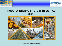 Apresentação das Contas Regionais do Piauí - PIB 2009