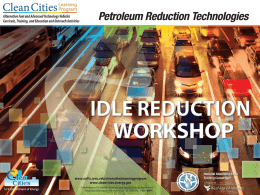 Benefits of Idle Reduction