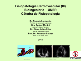 Fisiopatología Cardiovascular - Diapositivas proyectadas en clases