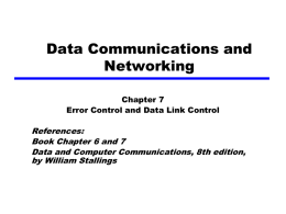 Chapter 7 Data Link Control Protocols