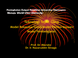Presentation TTG Nazar - WEBBLOG DR. IR. FAJAR BASUKI MS.