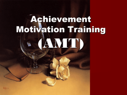 Achievement Motivation Training (AMT)