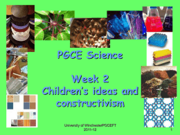 Children`s ideas and constructivism