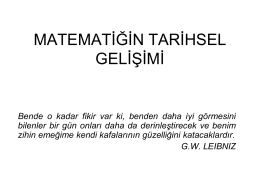 MT1 - 1. Türk Bilgisayar ve Matematik Eğitimi Sempozyumu