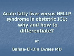Acute fatty liver versus HELP final
