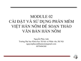 Module 02 - Cai dat va su dung phan mem Viet