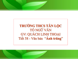 ÁNH TRĂNG - Trường THCS Tân Lộc