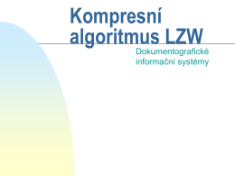 Kompresní algoritmus LZW