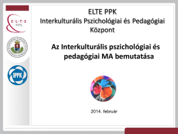 PowerPoint Presentation - ELTE PPK Interkulturális Pszichológiai és