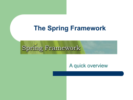 The Spring Framework