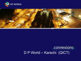 DP World Karachi Corporate Presentation
