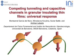 Competing tunneling and capacitive channels in granular insulating