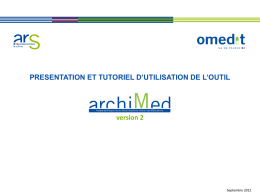 Archimed TUTOTIEL V2 - OMEDIT Ile de France