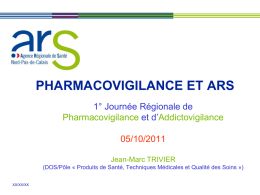 01-Pharmacovigilance.. - Centre Régional de Pharmacovigilance du