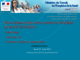 COREVIH et PLAN VIH/IST 2010-2014 - COREVIH Ile-de