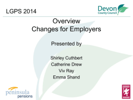 LGPS 2014 Changes for Employers