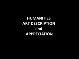 HUMANITIES ART DESCRIPTION and