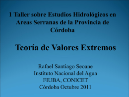 "ANÁLISIS DE VALORES EXTREMOS". Rafael Santiago Seoane.