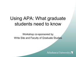 FAQs about APA