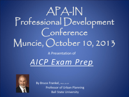 APA-IN Professional Development Conference Columbus, March 15