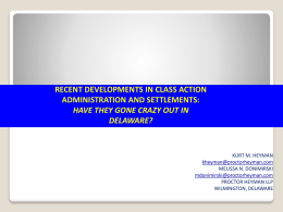 recent developments in class action administration and settlements