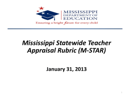 M-STAR - Mississippi Department of Education