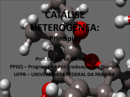 CATÁLISE HETEROGÊNEA - Universidade Federal da Paraíba