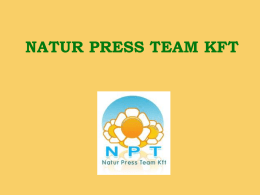 NATUR PRESS TEAM KFT - Bakonyalja