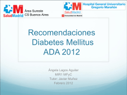 Recomendaciones Diabetes Mellitus ADA 2012