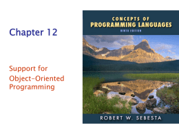 Support for Object-Oriented Programming