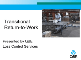 Transitional return-to-work presentation