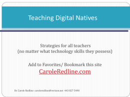 Teaching Digital Natives