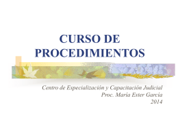Procedimientos I - Poder Judicial Tucumán