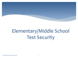 Test Security Training PowerPoint