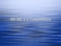 WC 1.1 Conjunctions (Flipchart)