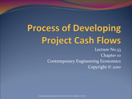 Process of Developing Project Cash Flows