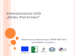 Konferencja Podsumowująca PROW 2007-2013