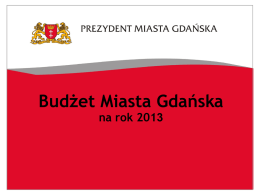 Projekt budżet 2013