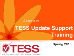 TESS Update 2015 - Dawson Education Cooperative