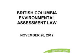 November 26 2012 Notes BC EA Law