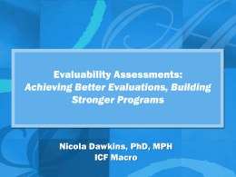 Evaluability assessment