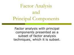 Factor Analysis - Learn Via Web .com