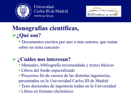 3. Monografías científicas - Universidad Carlos III de Madrid