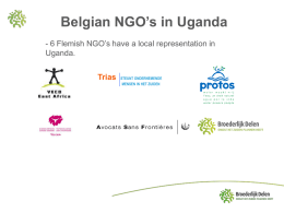 Belgian NGO`s in Uganda