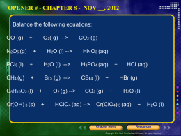 Chemistry 8.2