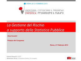 - Undicesima Conferenza Nazionale di Statistica