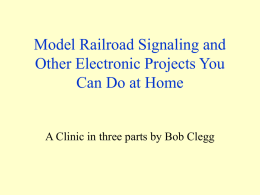 Model Railroad Electronics you can do at home