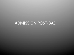ADMISSION POST-BAC - Lycée Janson de Sailly