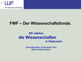 FWF - Universität Wien