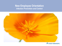 Orientation Infection Control